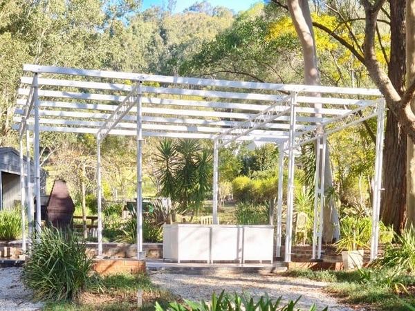 Pergola for dining outside